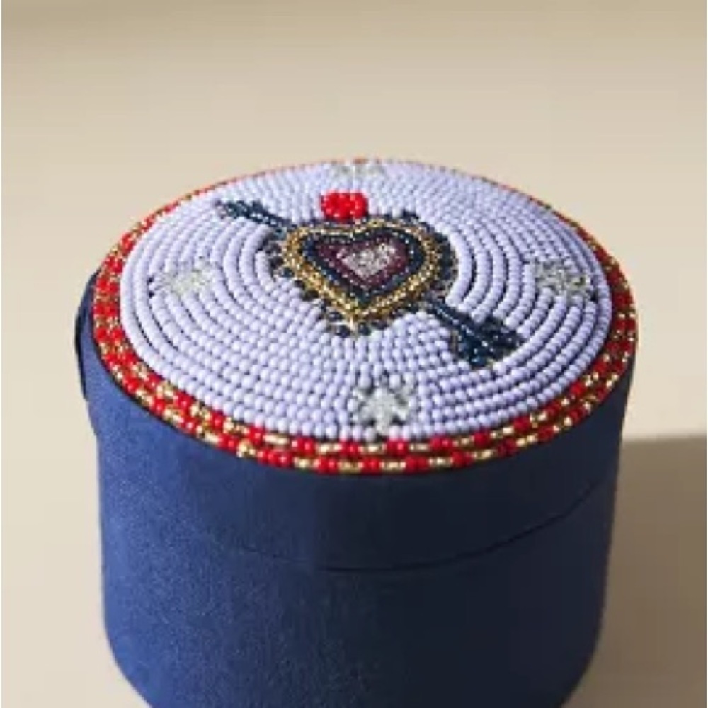 Anthropologie | FORTUNE BEADED LIDDED JEWELRY BOX